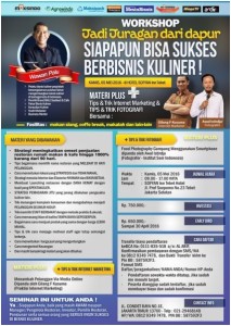 Workshop Jadi Juragan Dapur (Bisnis Kuliner) 5 Mei 2016